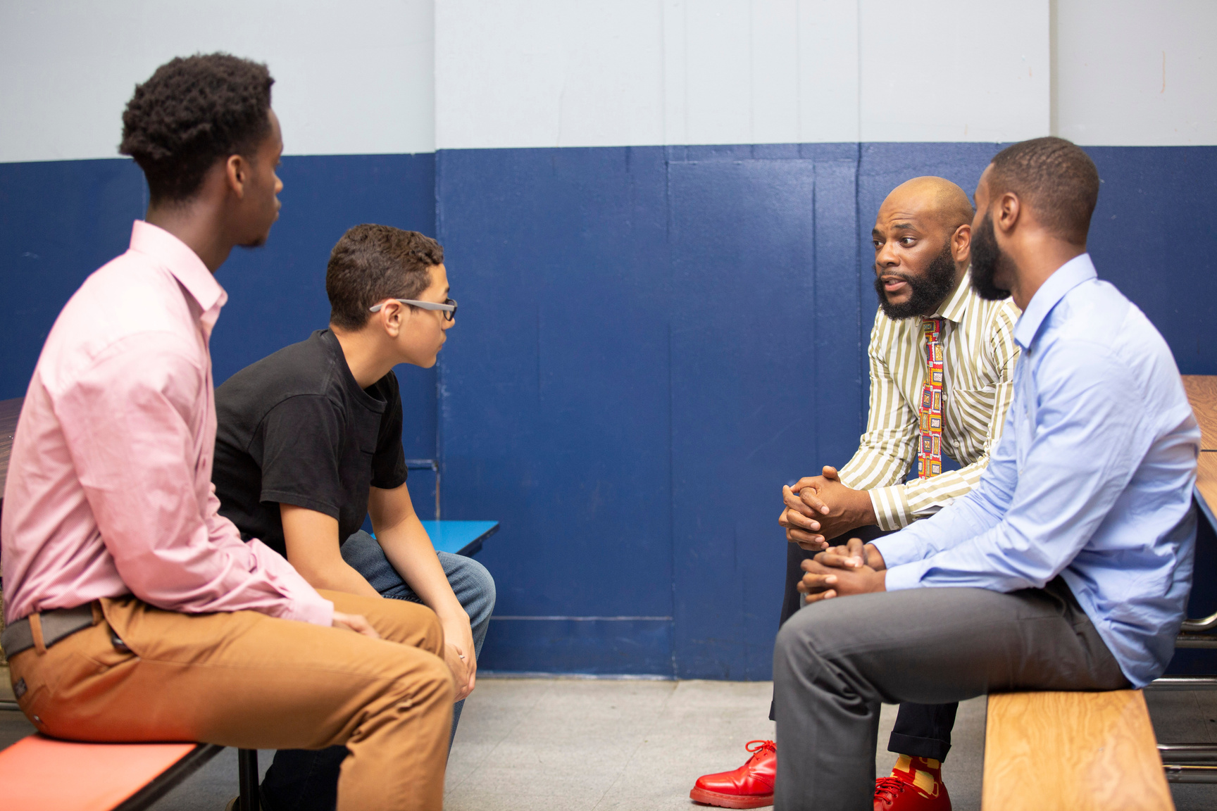 African American Men Coaching Boys